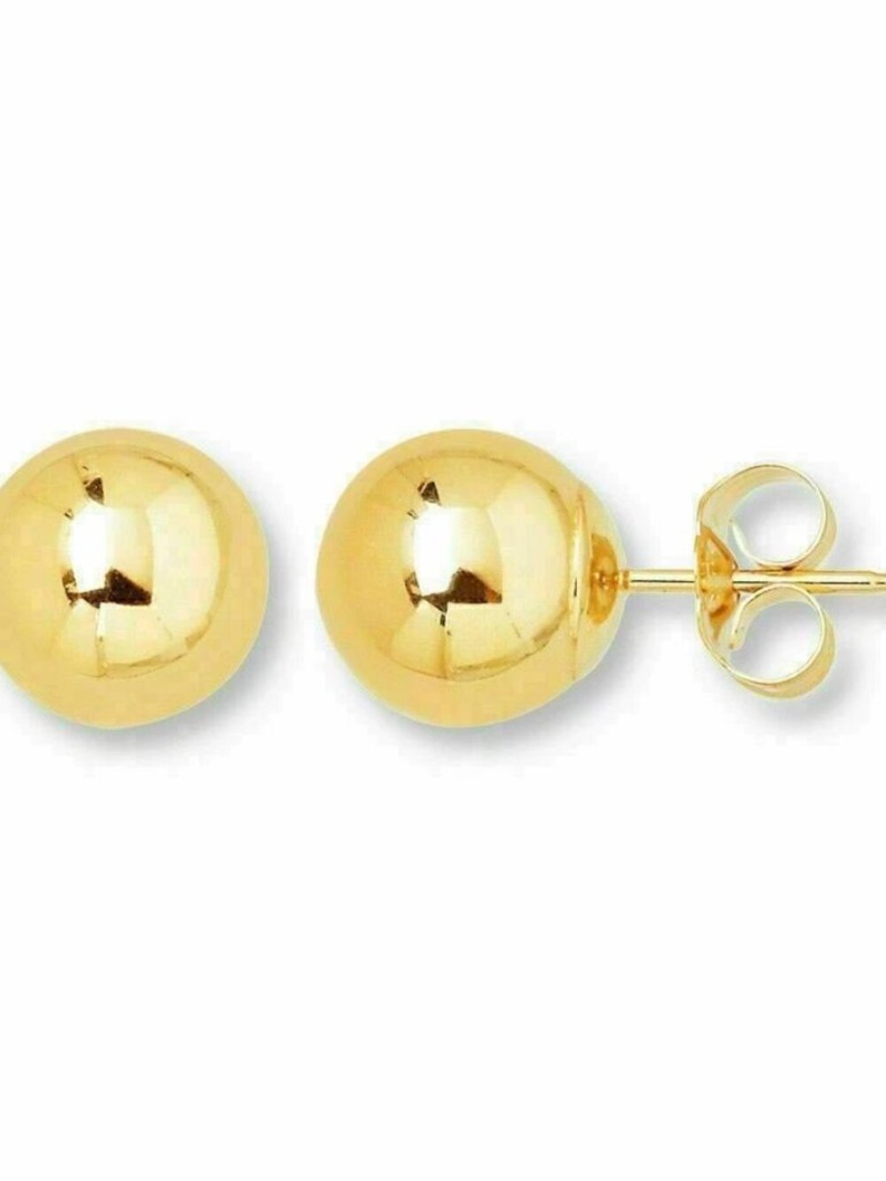 14K Gold Ball Stud Earrings